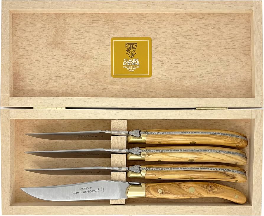 Amazon.com: Claude Dozorme Laguiole Steak Knives, 4-Piece Set