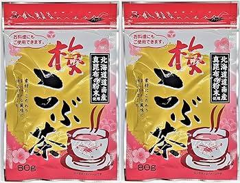 Amazon.co.jp: 梅こぶ茶80g 2袋 前島食品/ちょうどいい使い切りサイズ
