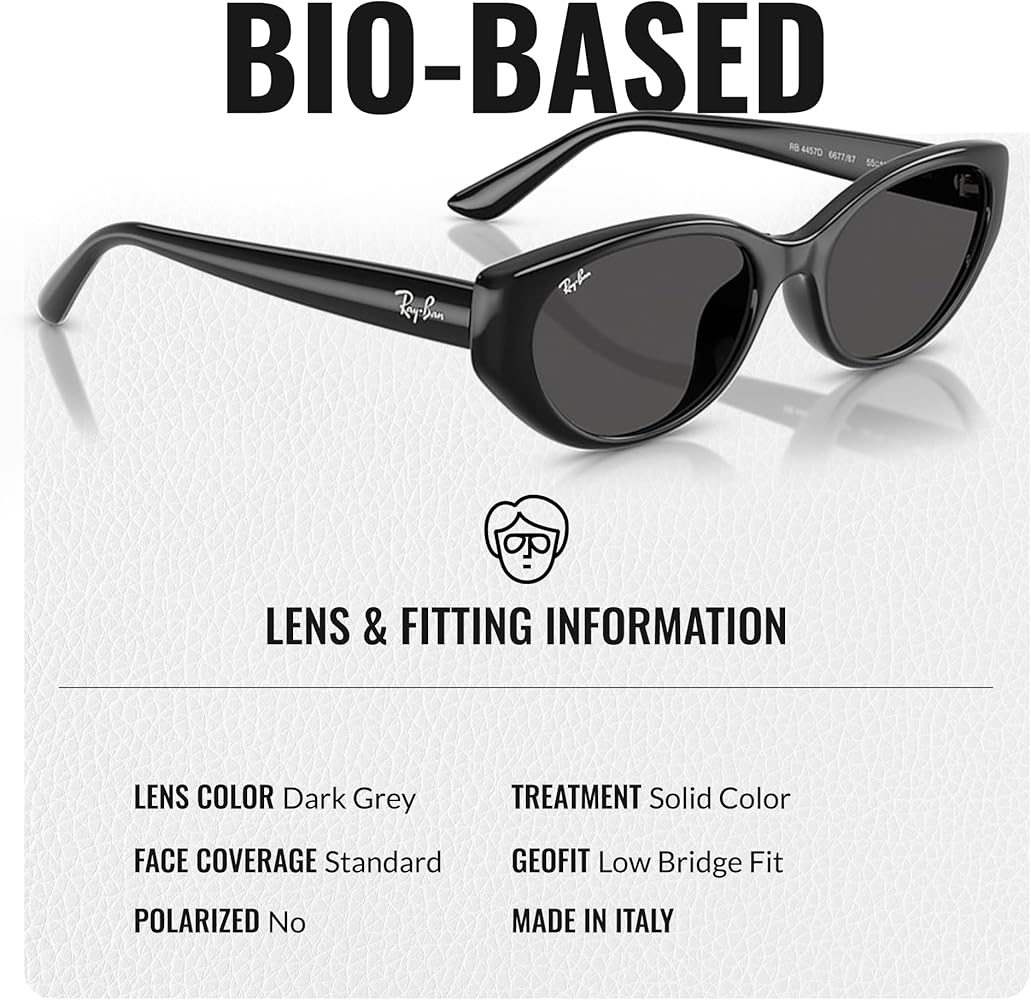 Ray-Ban RB4457D BIO-BASED Square-Round Shape Sunglasses with