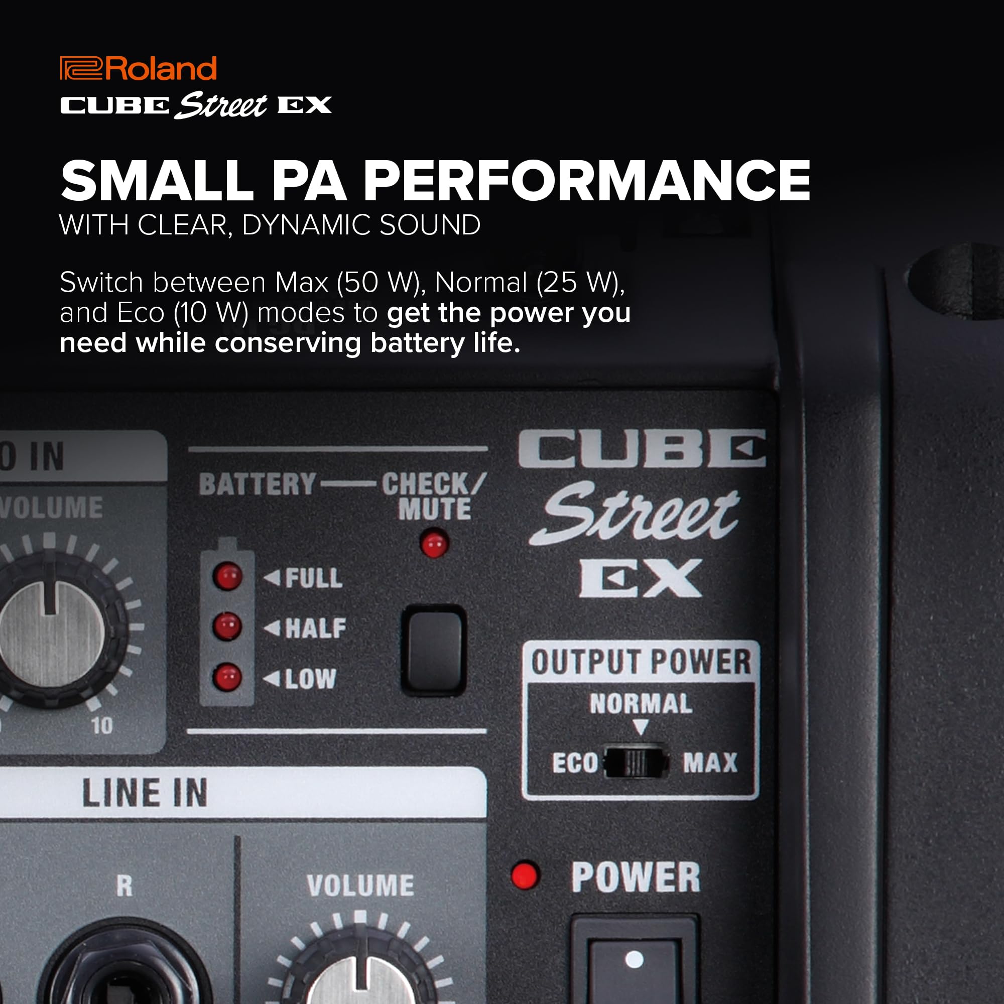 Roland Cube Street EX | Battery-Powered 50W Stereo Amplifier