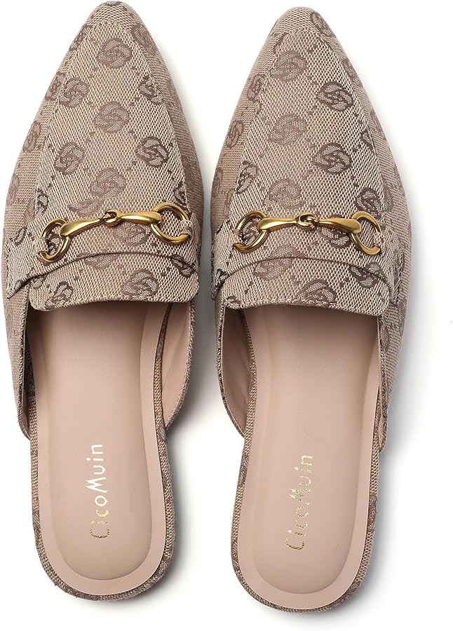 Amazon.com | CicoMuin Buckle Mules for Women Pointed Toe Backless