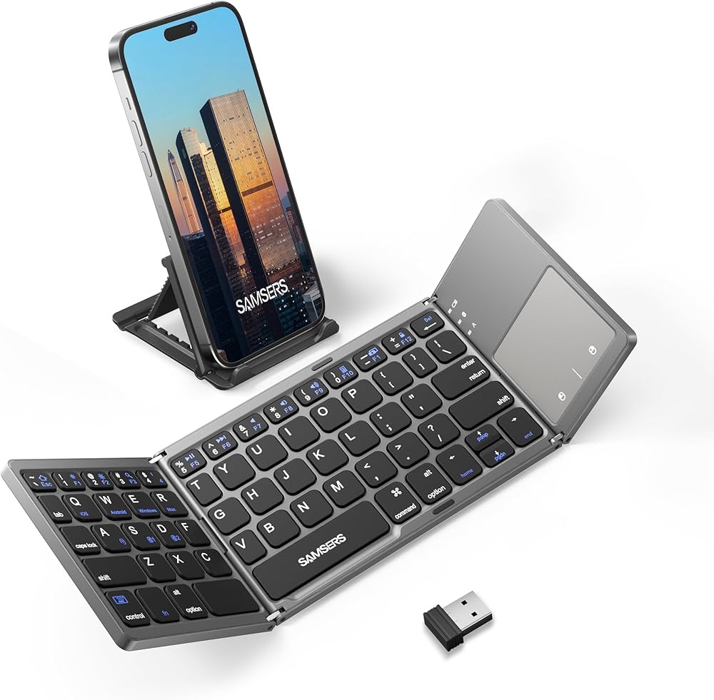 Amazon | Multi-Device Foldable Bluetooth Keyboard with Touchpad