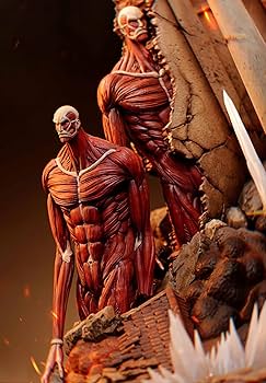 Amazon.co.jp: 始祖の巨人VS鎧の巨人 フィギュア ノンスケール 塗装