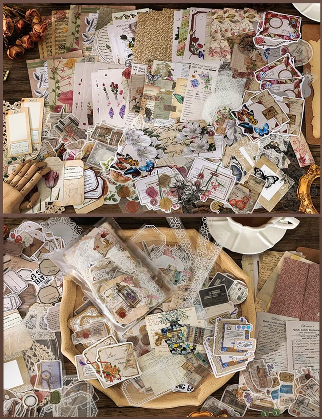 コラージュ用品まとめ売り デザペ・トレペ・海外マステ・人物