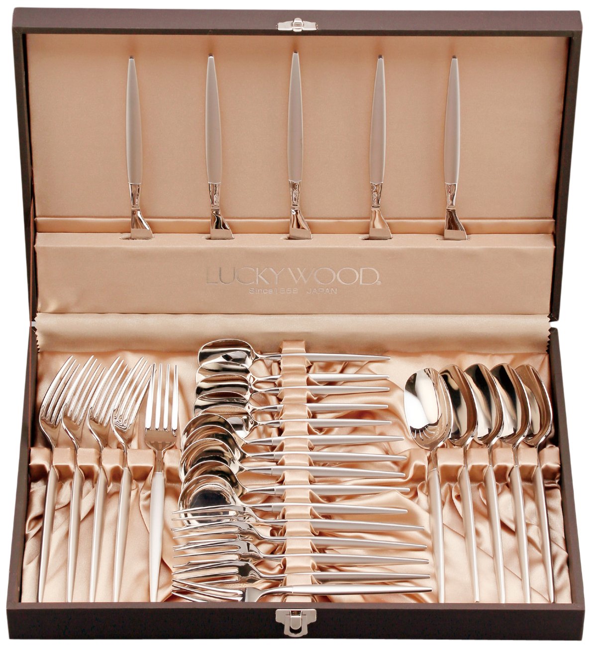 Amazon｜ラッキーウッド ミルトア ディナーセット 30pc シルバー
