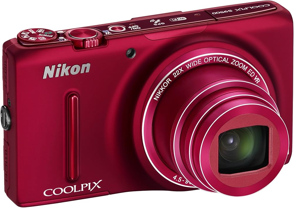 Buy Nikon Coolpix S9500 18.1MP Point-and-Shoot Digital Camera (Red