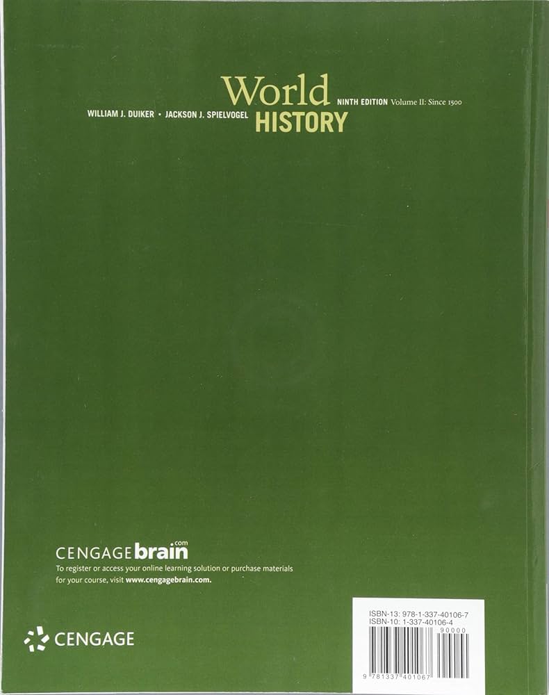 Amazon.com: World History, Volume II: Since 1500: 9781337401067