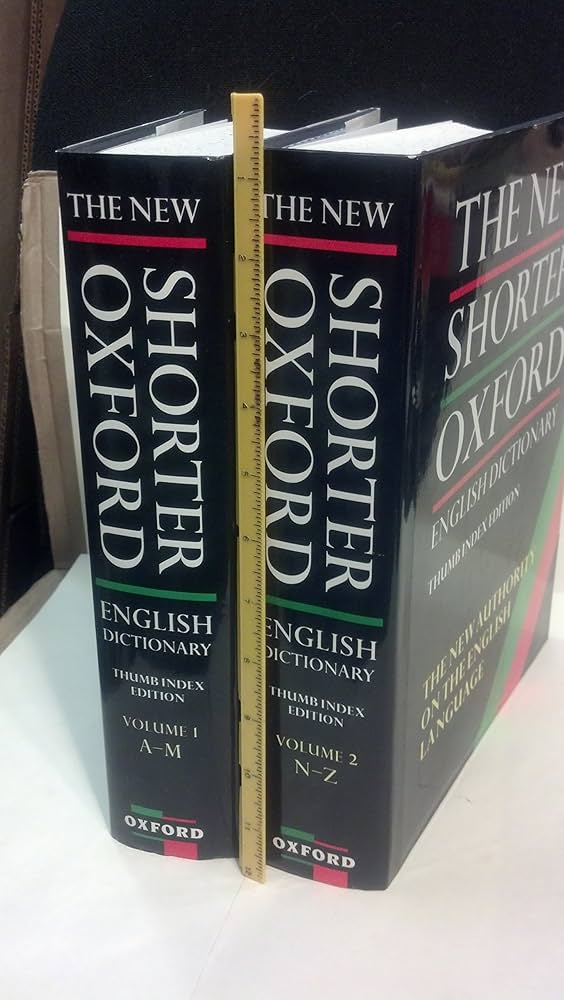 The New Shorter Oxford English Dictionary (2 Vol. Set; Thumb