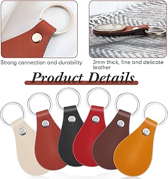 Amazon.com: Taiyin 30 Pcs Leather Key Fob Kit for DIY Craft PU