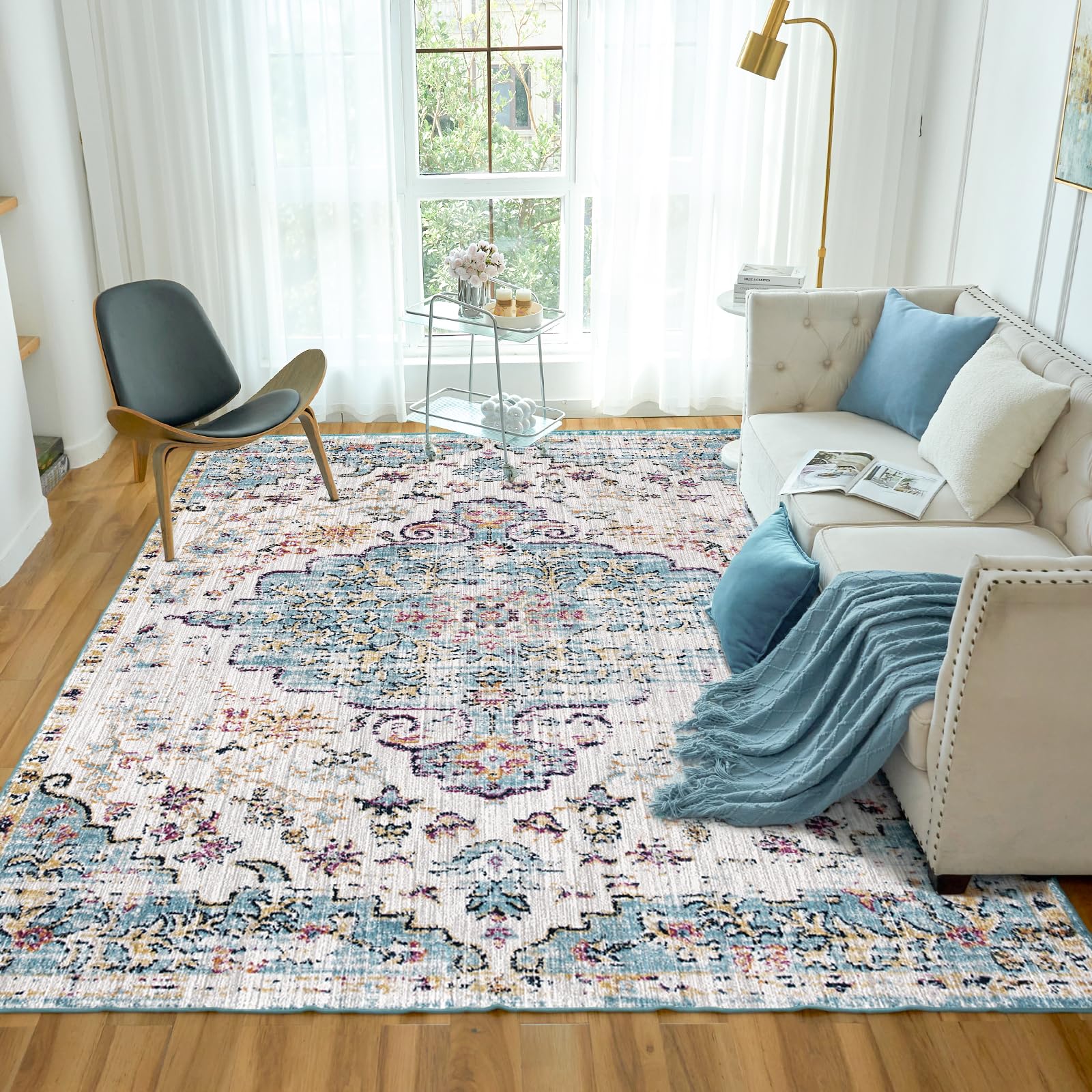 Amazon.com: VK Living Machine Washable Rug, 9'x12', Vintage Design
