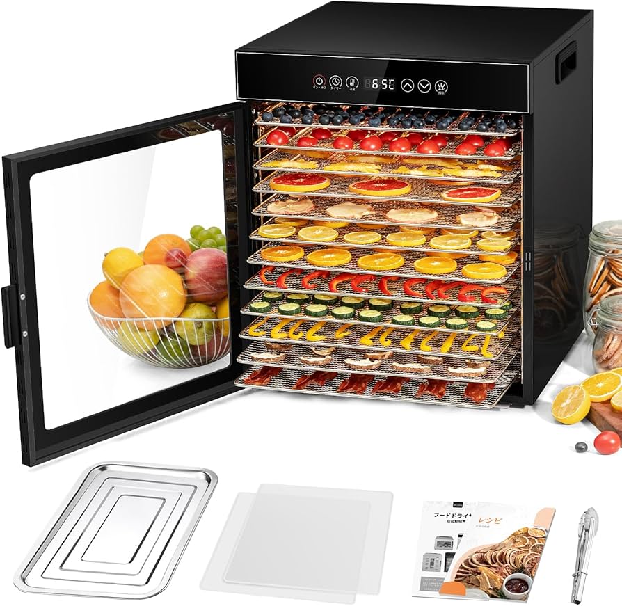 Amazon.co.jp: KWASYO フードドライヤー 12段大容量 900W高効率食品