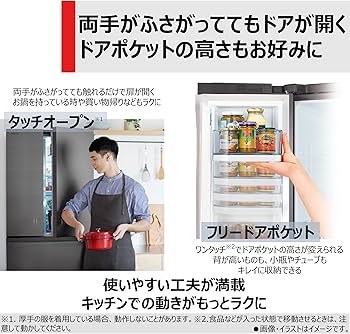 Amazon | 東芝 冷蔵庫 幅65.0㎝ 508L フレンチドア GR-W510FZ(ZH