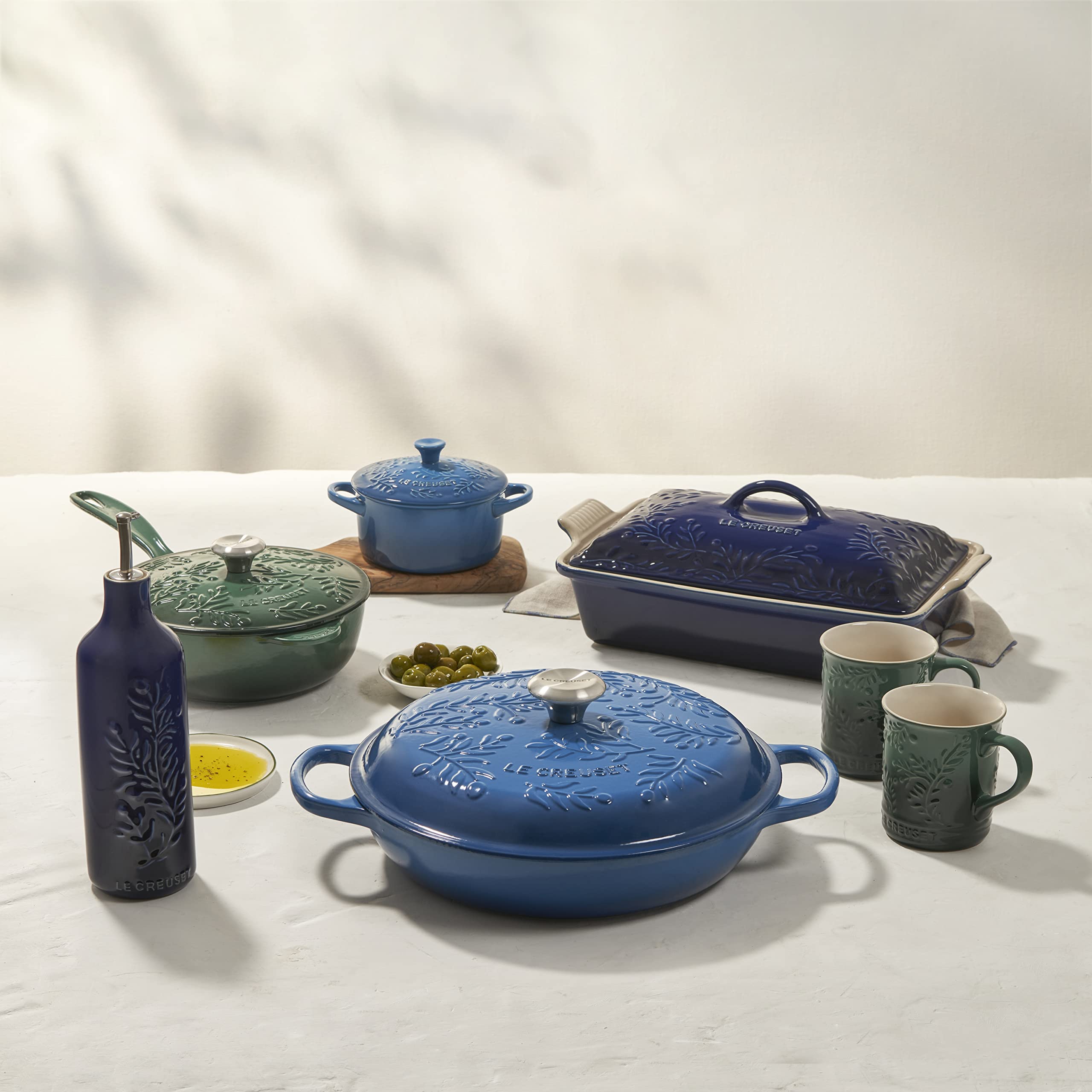 Amazon.co.jp: Le Creuset オリーブブランチコレクション エナメル鋳鉄