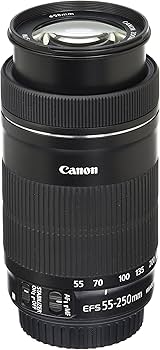 Amazon.com : Canon EF-S 55-250mm F4-5.6 is STM, Telephoto, Black