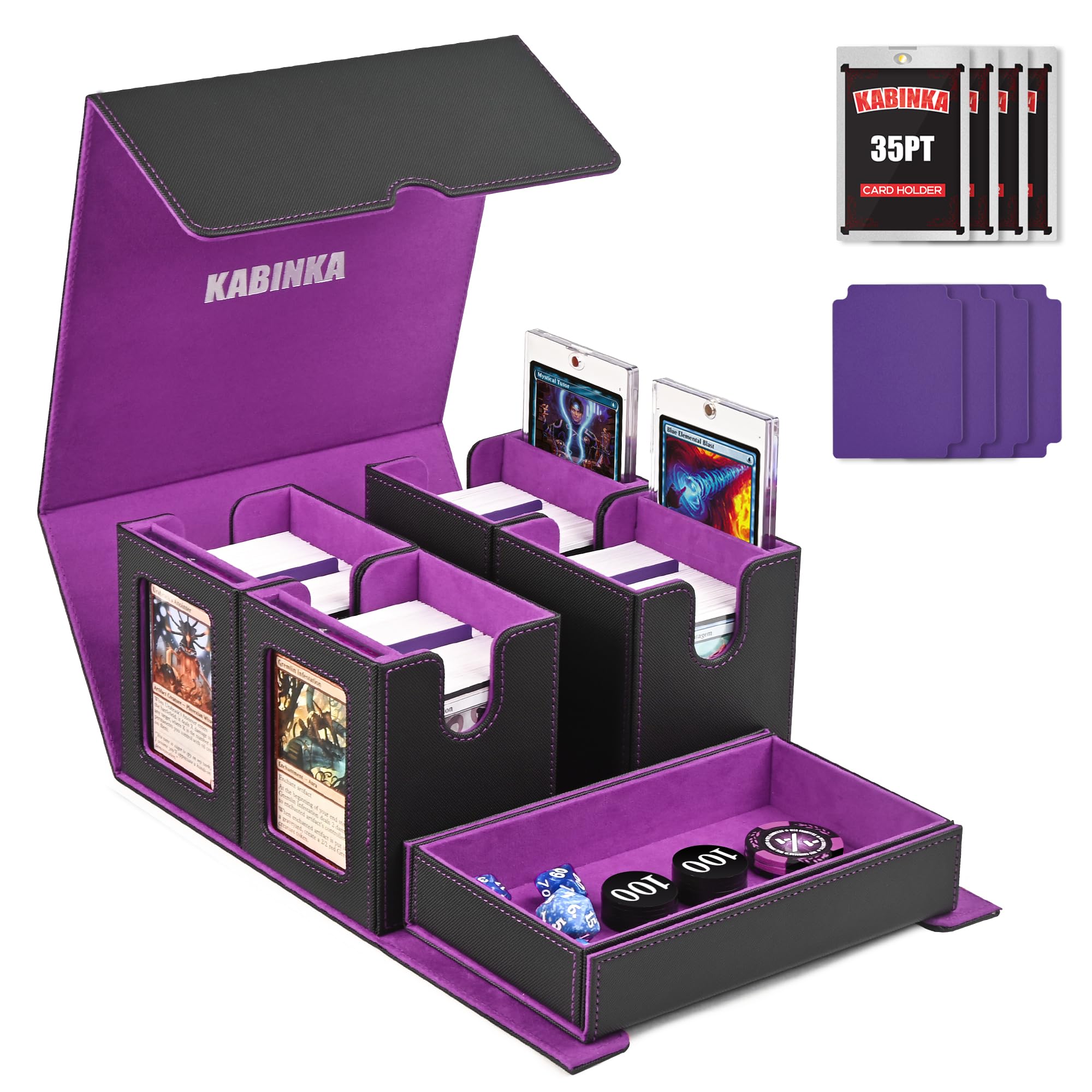 Amazon.com: Kabinka Commander Deck Box for MTG Fits 400+ Double