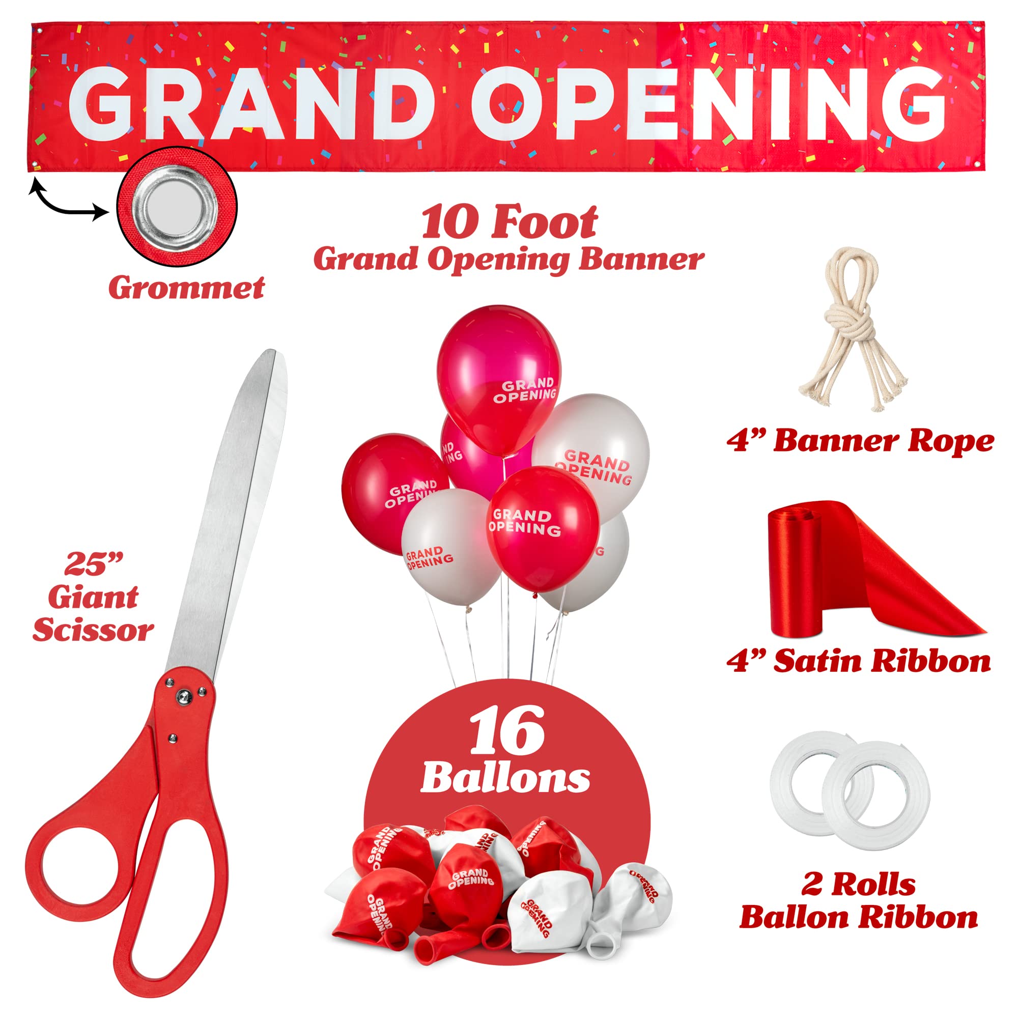 Amazon.com: Deluxe Grand Opening Ribbon Cutting Ceremony Kit - 25