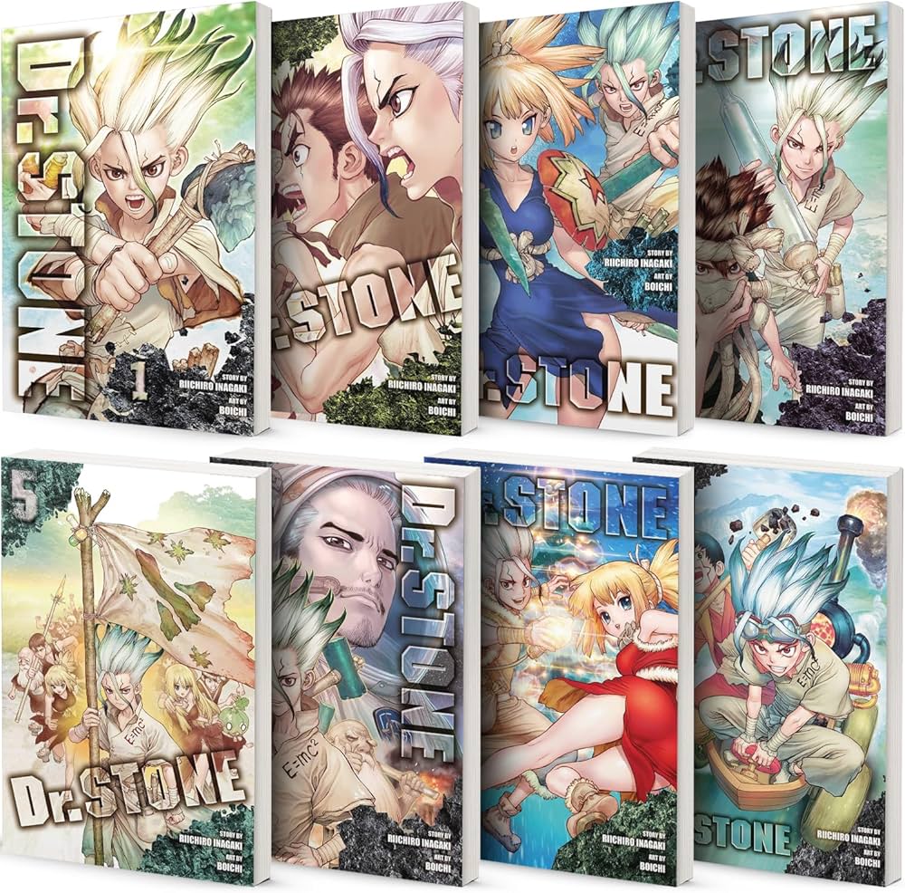 Dr. STONE Manga, Vol. 1-8: Riichiro Inagaki, Boichi: Amazon.com: Books