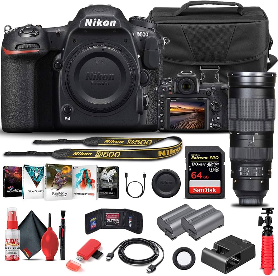 Amazon.com : Nikon D500 DSLR Camera (Body Only) (1559) + Nikon 200