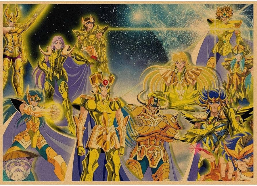 Amazon.co.jp: 聖闘士星矢 ポスター セット クラフト紙 写真 壁紙 壁