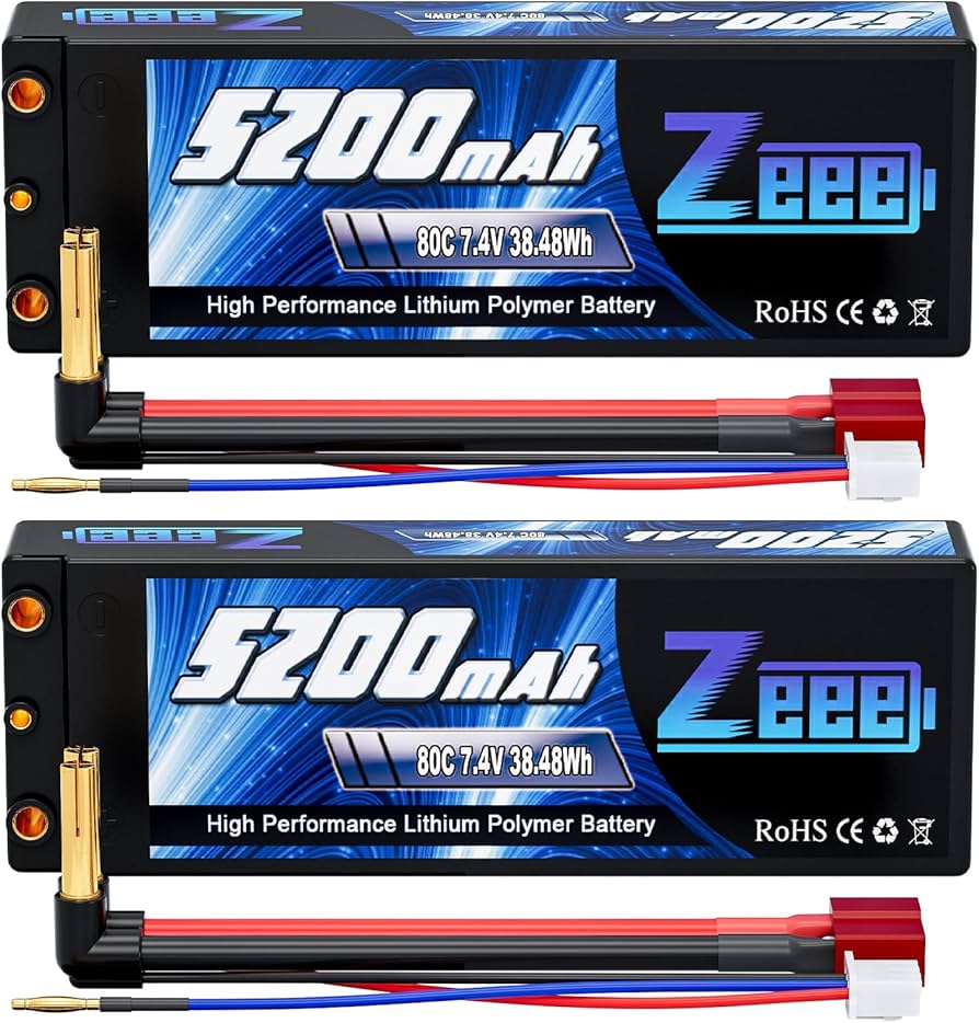 Amazon.co.jp: ゼエエ Zeee 7.4V 80C 5200mAh 2S lipo battery リポ