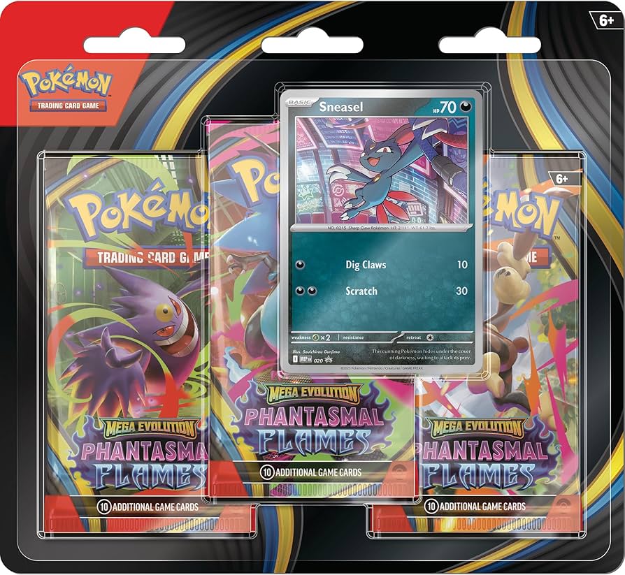 Amazon.com: Pokemon TCG: Mega Evolutions Phantasmal Flames 3 Pack