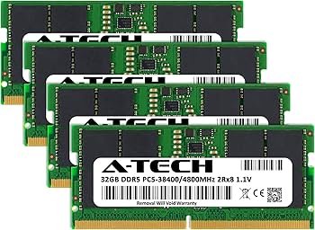 A-Tech 128GB Kit (4x32GB) DDR5 4800MHz PC5-38400 CL40 SODIMM 2Rx8