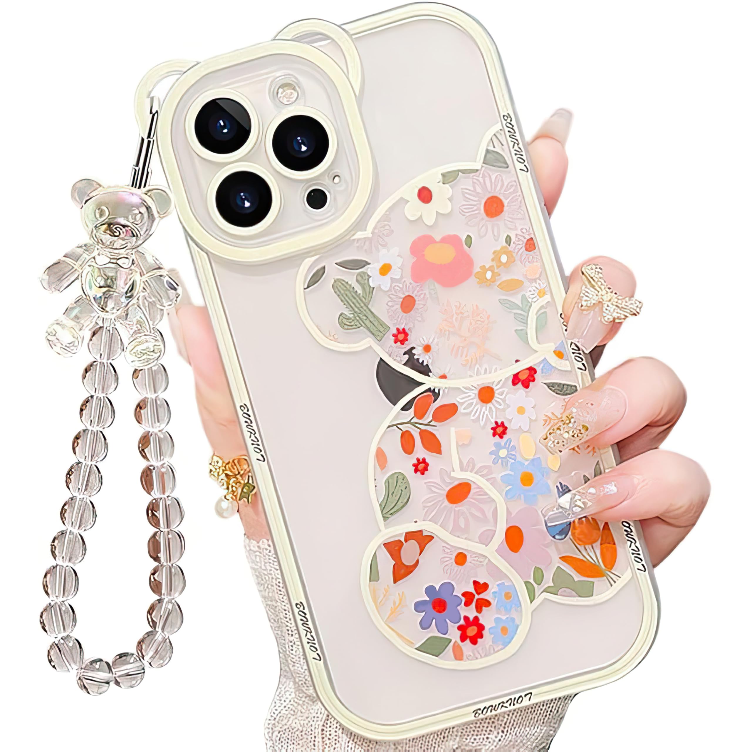 Amazon.com: IAIYOXI for iPhone 8 Plus Case with Cute Flowers Bear