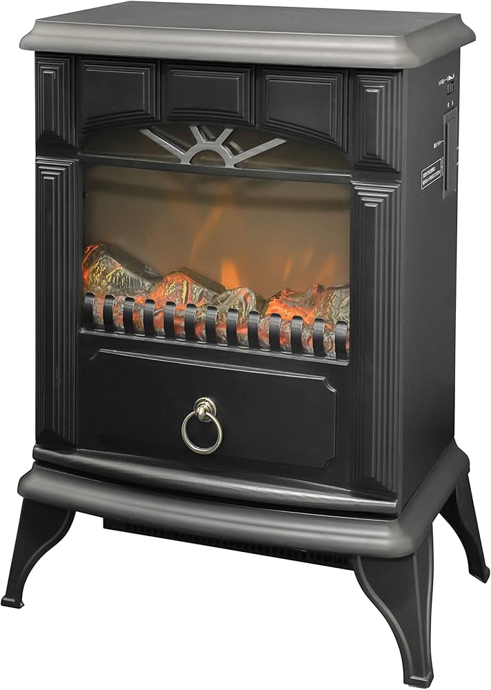 Amazon | [山善] 暖炉型ヒーター 疑似炎 照度調整機能付き