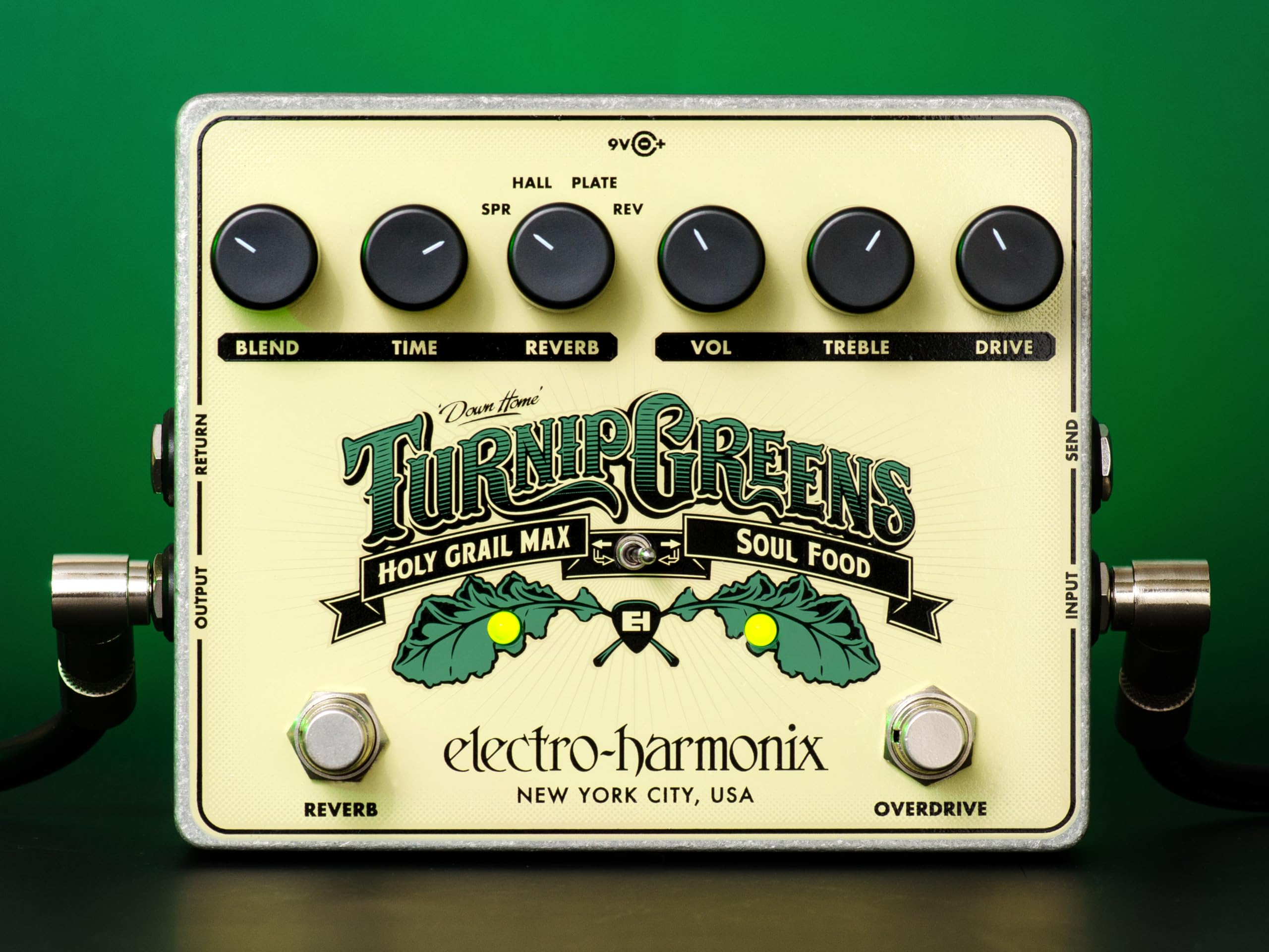 Amazon.com: Electro-Harmonix Turnip Greens Overdrive/Reverb Multi