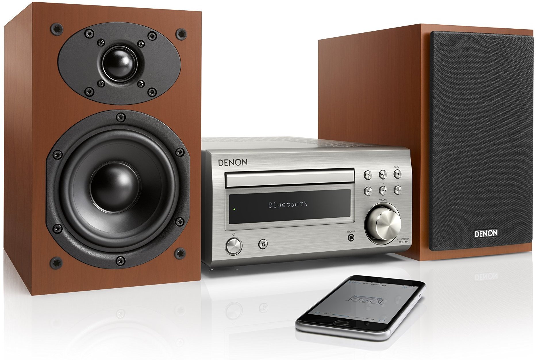 Amazon.co.jp: Denon CDミニコンポ プレミアムシルバー/チェリー [RCD