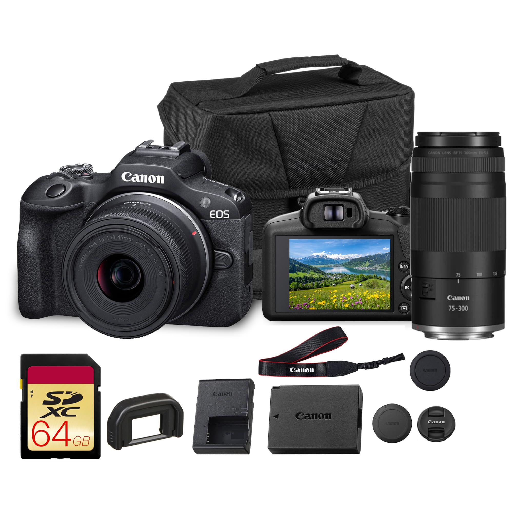 Amazon.com : Canon EOS R100 Mirrorless Camera Double Lens Kit with