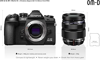Amazon.com: Olympus OM-D E-M1 Mark III Black Body with M.Zuiko