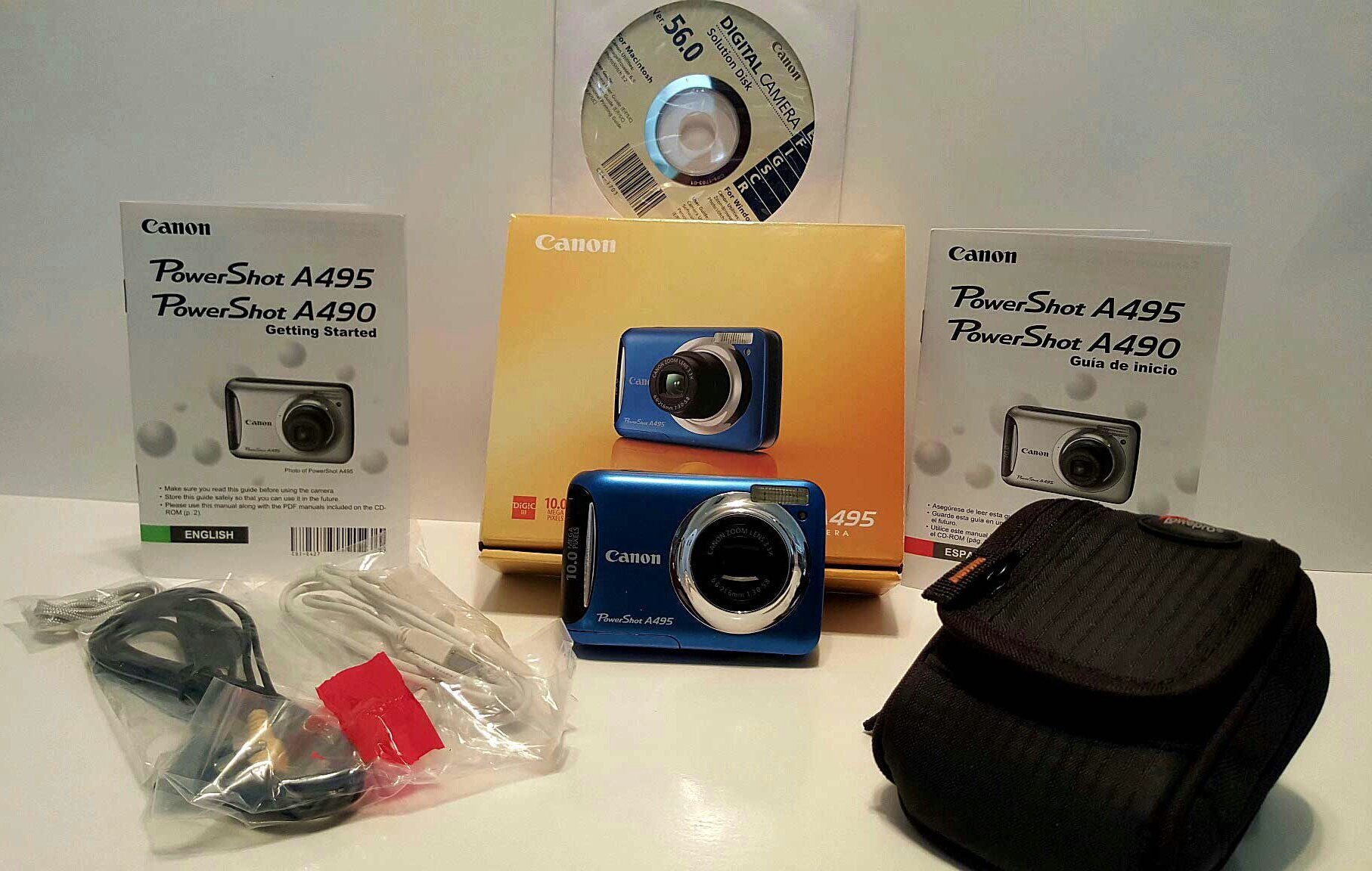 Canon デジタルカメラ PowerShot A495 レッド : Canon PowerShot A495