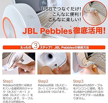 Amazon.co.jp: JBL Pebbles バスパワードスピーカー USB/DAC内蔵