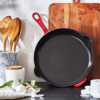 Amazon.com: Staub Cast Iron 11-inch Traditional Skillet - Cherry