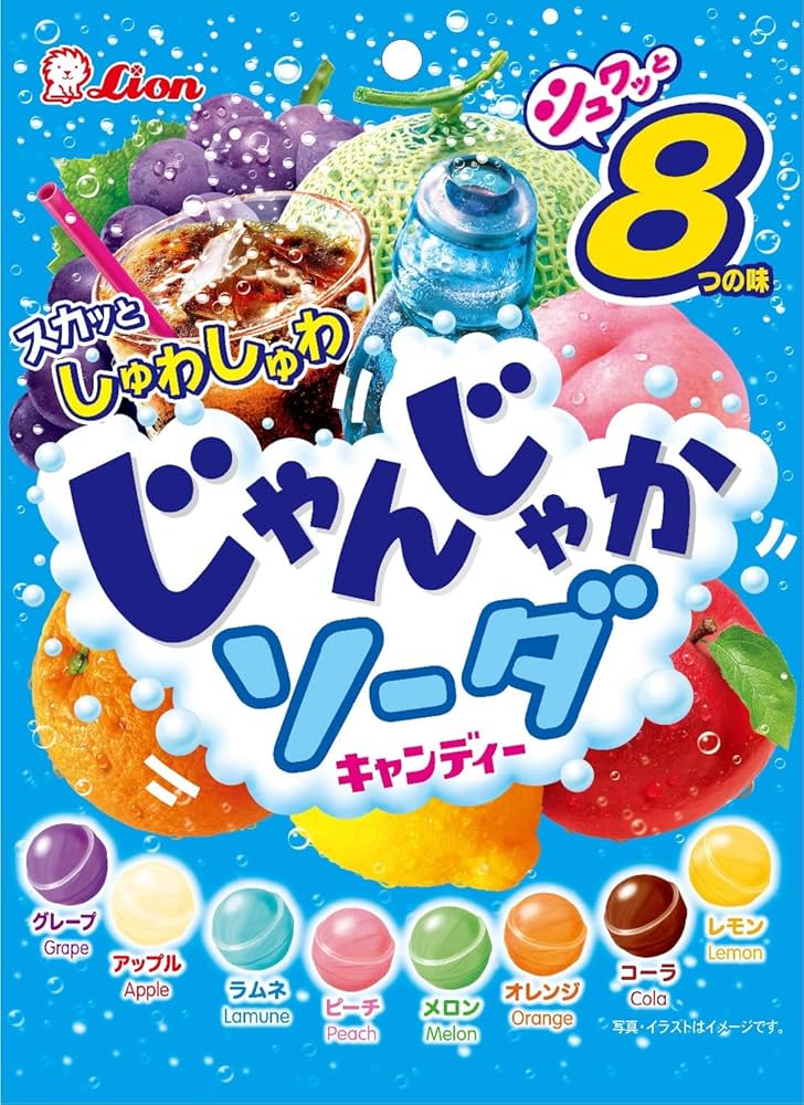 Amazon.co.jp: ライオン菓子 じゃんじゃかソーダ 114g×6個 : 食品