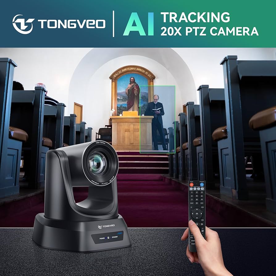 Amazon.com: TONGVEO 4K AI PTZ Camera with Auto Tracking and 20X