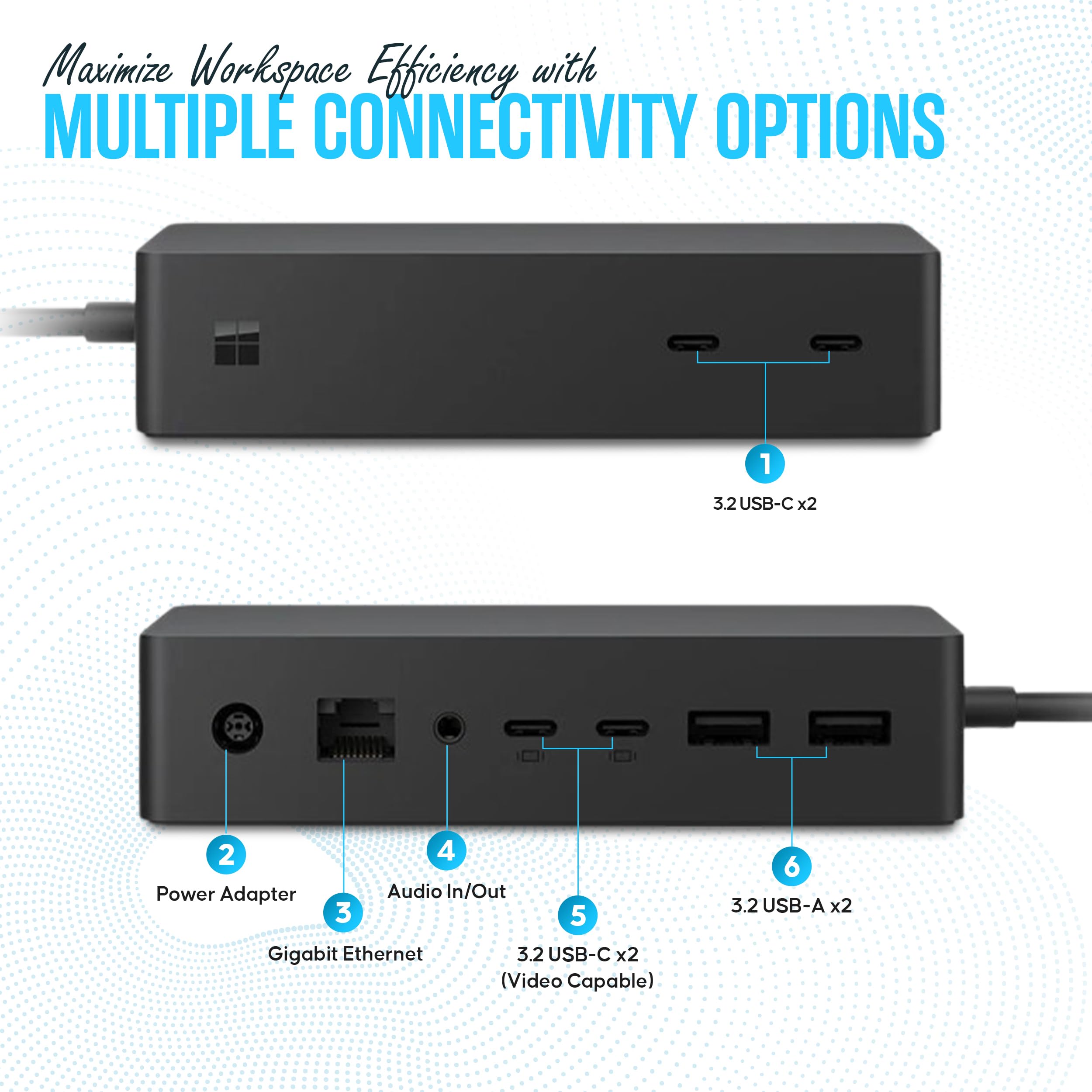Amazon.com: Microsoft Surface Dock 2 1GK-00001 - Surface Pro