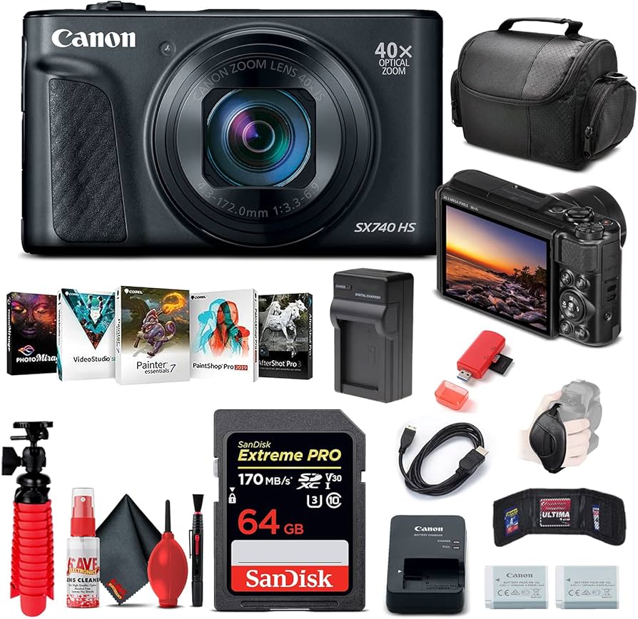 Amazon.com : Canon PowerShot SX740 HS Digital Camera (Black