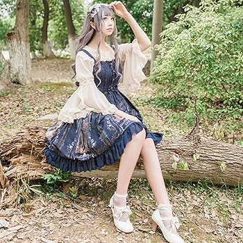 Amazon.co.jp: ロリータ シフォンブラウス レディースシャツ 姫袖 長袖