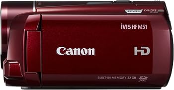 Amazon | Canon デジタルビデオカメラ iVIS HF M51 レッド 光学10倍
