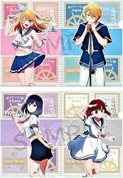 Amazon.co.jp: 推しの子 クリアファイル 2種セット 星野アクア 星野