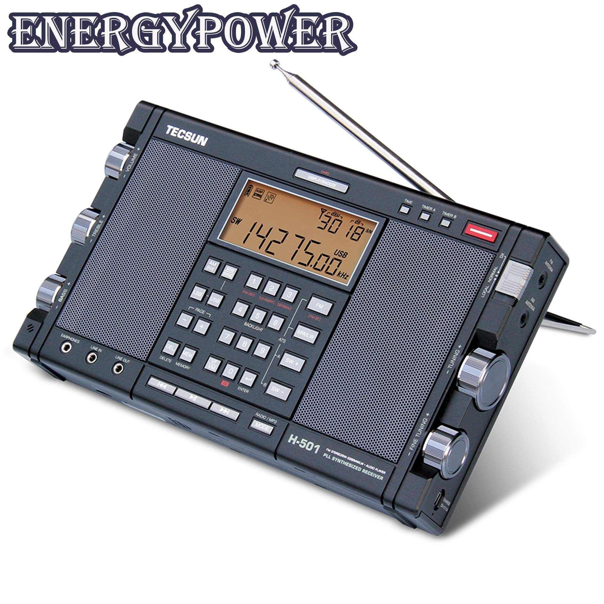 Amazon.co.jp: EnergyPower 短波ラジオ TECSUN H-501 [日本語説明書付