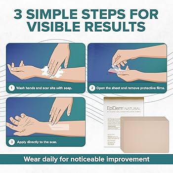 Amazon.com : EpiDerm Large Silicone Scar Sheets – Soft, Reusable