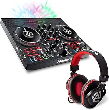 Numark Party Mix Live & HF175 DJ Controller Bundle - 2-Deck DJ