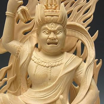 Amazon｜桧 蔵王権現 立像 31cm 木彫り 仏像｜仏像 オンライン通販