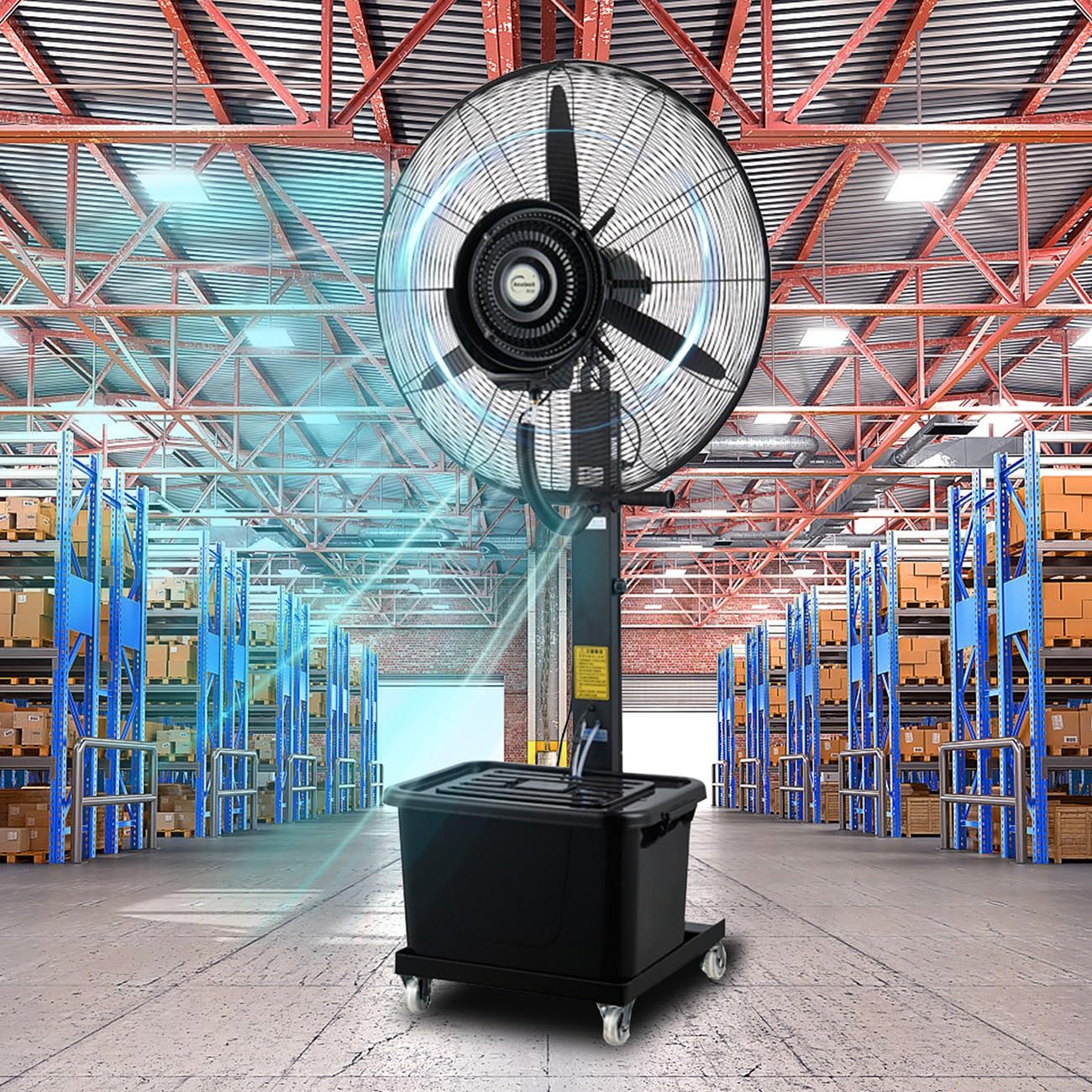 Amazon.co.jp: 42L 屋外ミストペデスタルファン、ミストファン 業務用