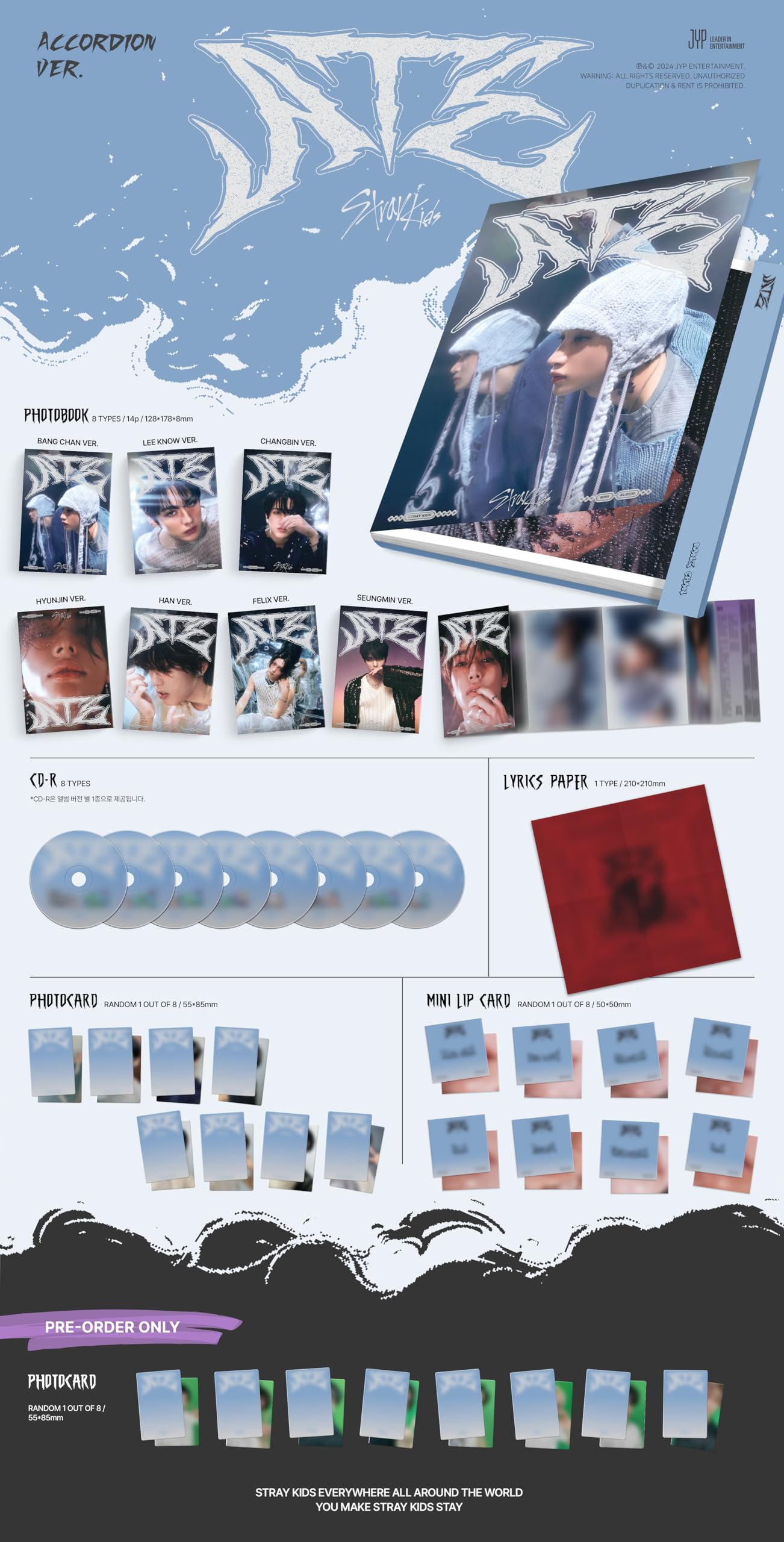 Amazon.com: Generic StrayKids 9th Mini Album [ATE] Accordion Ver