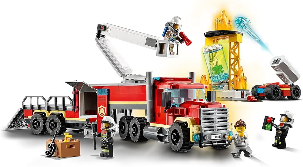 LEGO 60282 Şehir Mobil İtfaiye Merkezi ile Oyuncak İtfaiye Kamyon