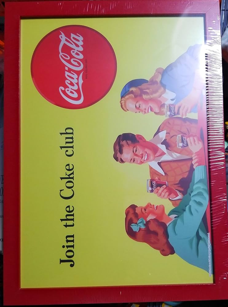 Amazon.co.jp: フォトフレーム コカ・コーラ柄 A4 壁掛け 横 ポスター